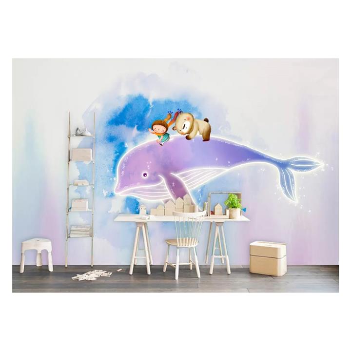 پوستر دیواری اتاق کودک مدل دلفین ها 1023